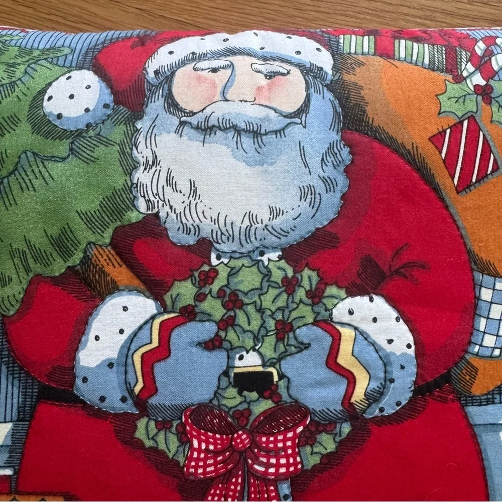 Christmas Vintage Susan Winget Santa throw pillow